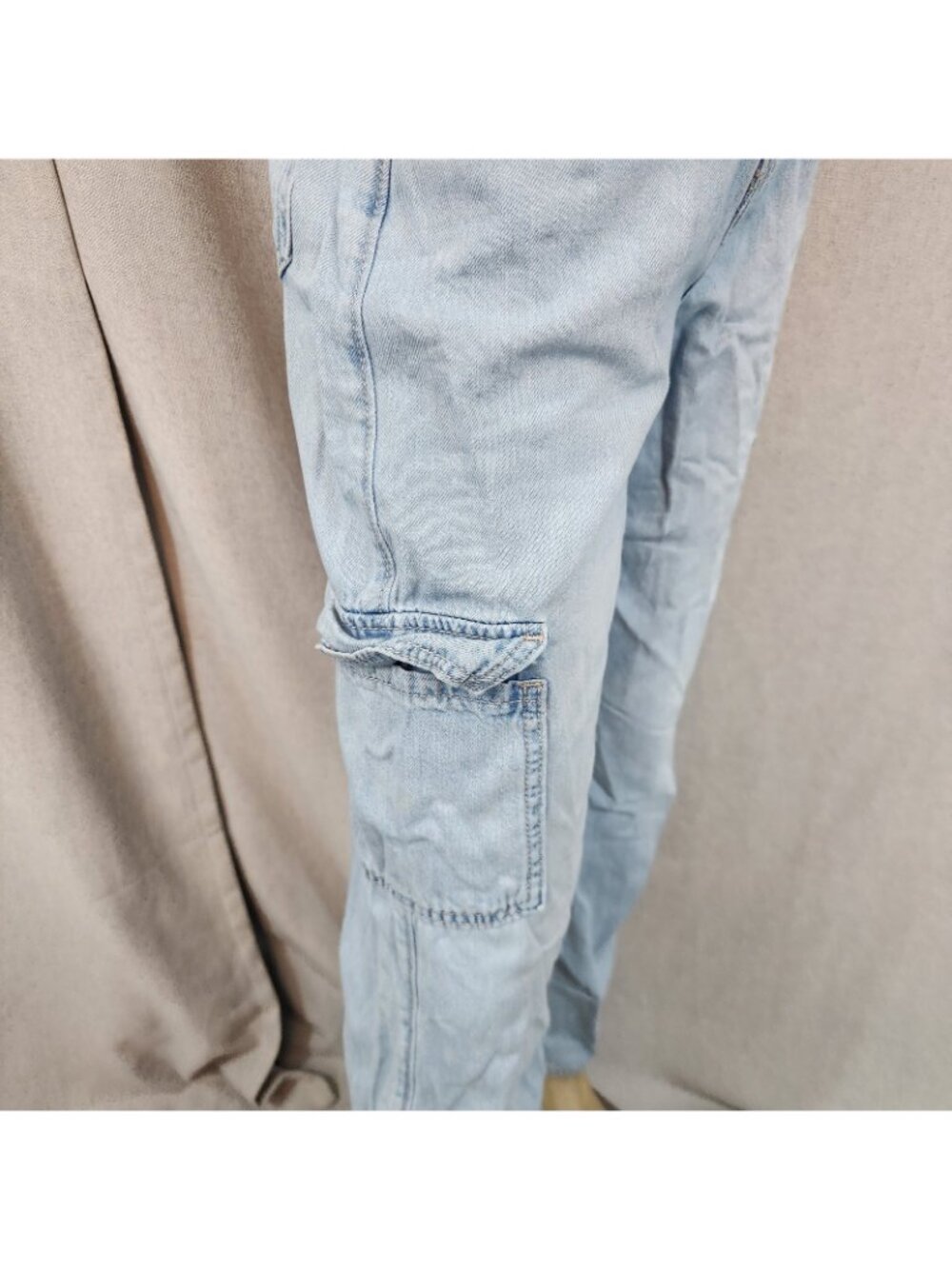 Hollister High Rise Vintg Baggy Light Wash Denim Blue Jean Size 1R / 0R 25 Wx 29 - Picture 4 of 9